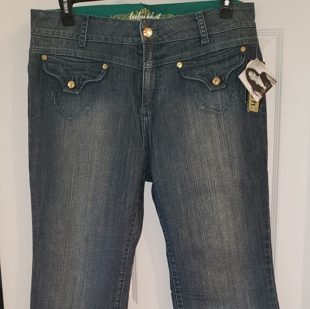 Baby Phat Size 18 Jeans trimmed in gold